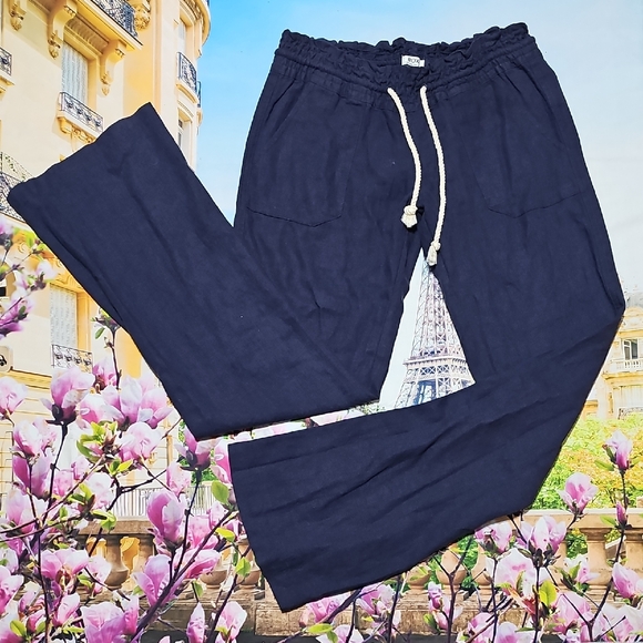 Roxy Blue Oceanside Drawstring Pants Size‎ XS NWT - Picture 2 of 6